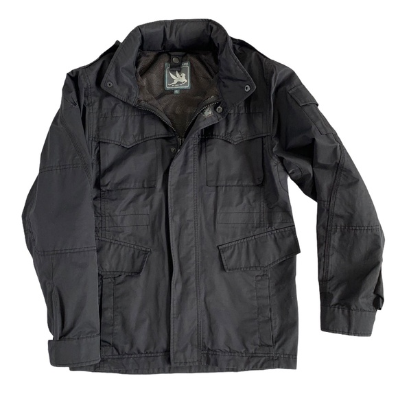 I.Spiewak & Sons Black Field Jacket Pocket Front Hooded Cargo Adventure… - Picture 2 of 7